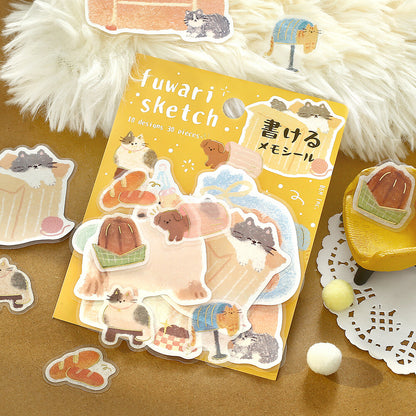 BGM - Writable Flake Stickers - Fuwari Sketch - Yellow