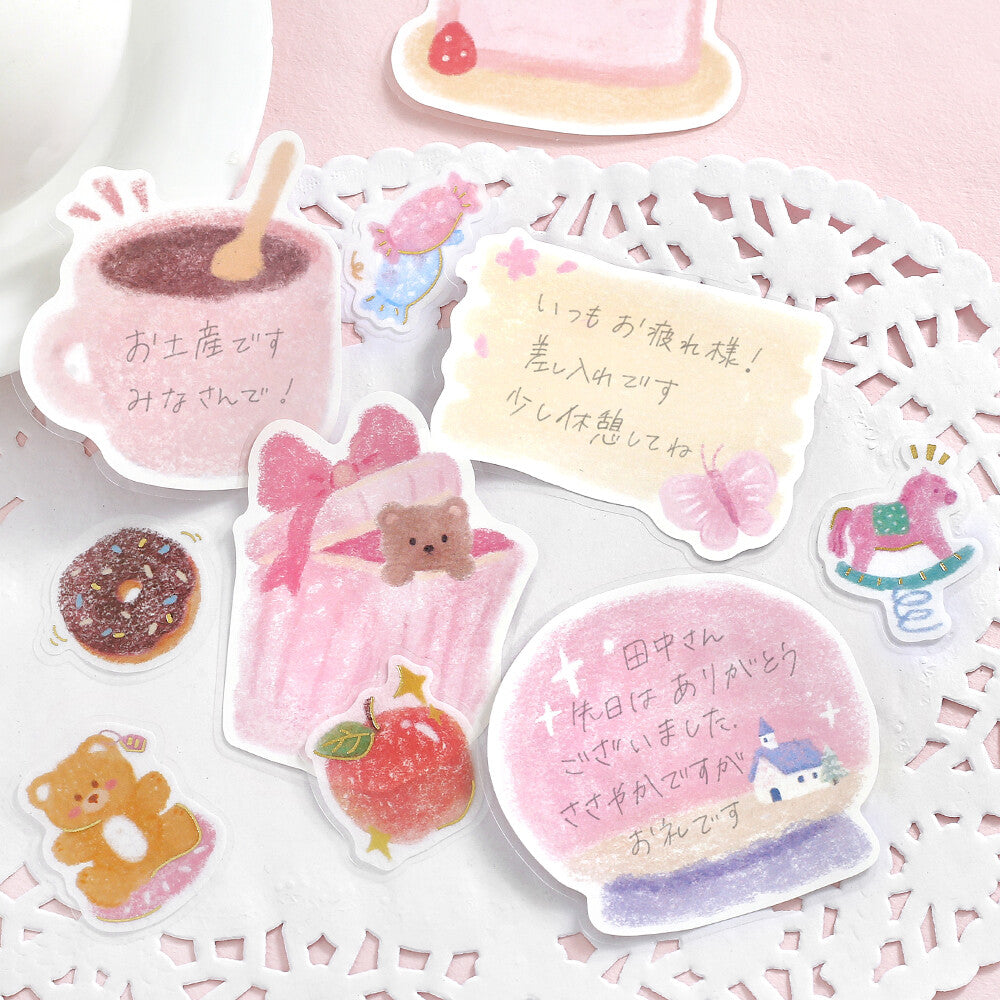 BGM - Writable Flake Stickers - Fuwari Sketch - Pink