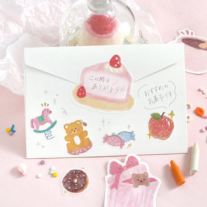 BGM - Writable Flake Stickers - Fuwari Sketch - Pink