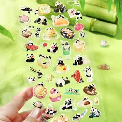 BGM - Kyururun 3D Crystal Sticker Sheet Vol. 4 - Panda Day