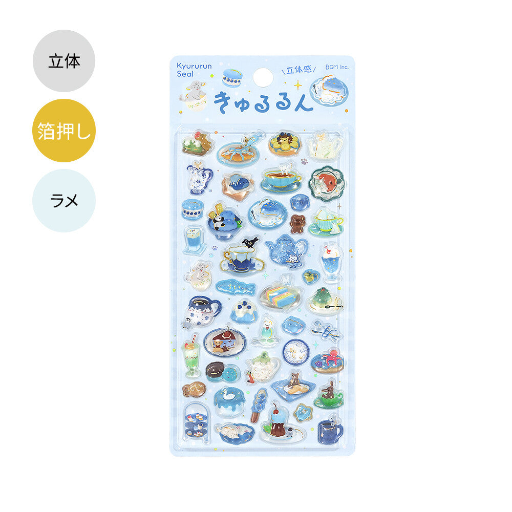 BGM - Kyururun 3D Crystal Sticker Sheet Vol. 4 - Afternoon Tea Ceremony - A Moment of Relaxation