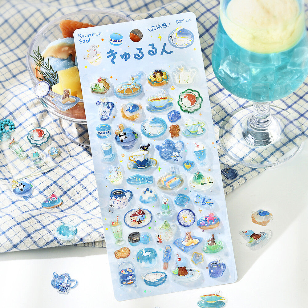 BGM - Kyururun 3D Crystal Sticker Sheet Vol. 4 - Afternoon Tea Ceremony - A Moment of Relaxation