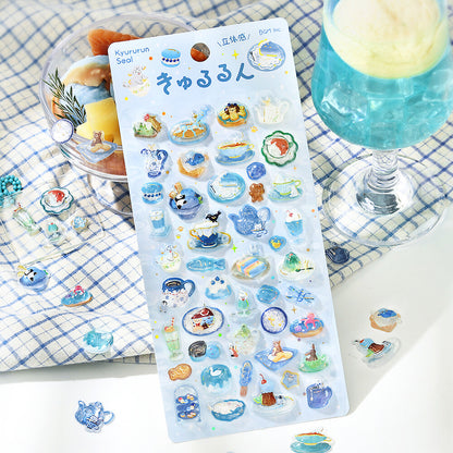 BGM - Kyururun 3D Crystal Sticker Sheet Vol. 4 - Afternoon Tea Ceremony - A Moment of Relaxation