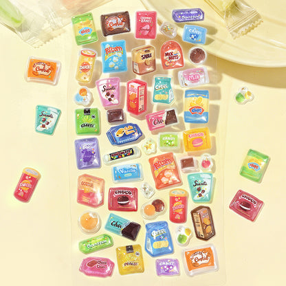 BGM - Kyururun 3D Crystal Sticker Sheet Vol. 4 - Snacks