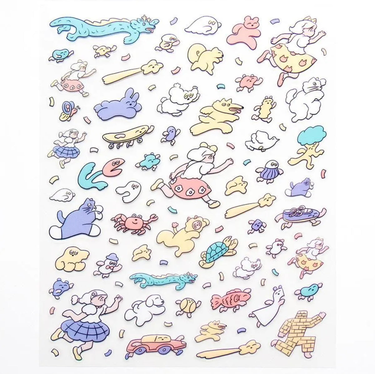 Cozyca - Sticker Sheet - Heisuke Kitazawa - Everyone Running