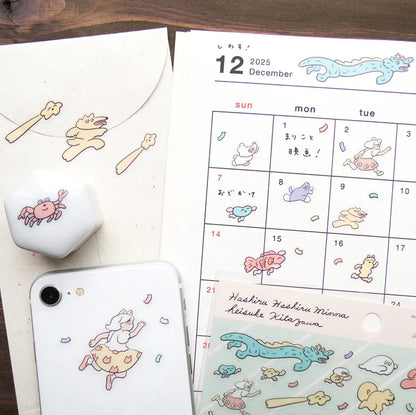 Cozyca - Sticker Sheet - Heisuke Kitazawa - Everyone Running