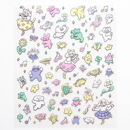 Cozyca - Sticker Sheet - Heisuke Kitazawa - Everyone Dancing