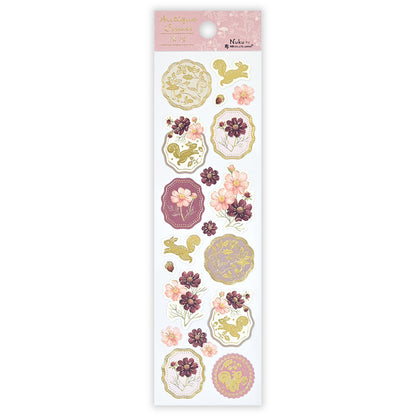 Autumn Limited Japanese-Style Stickers - Autumn Colors - Cosmos Flowers in Full Bloom