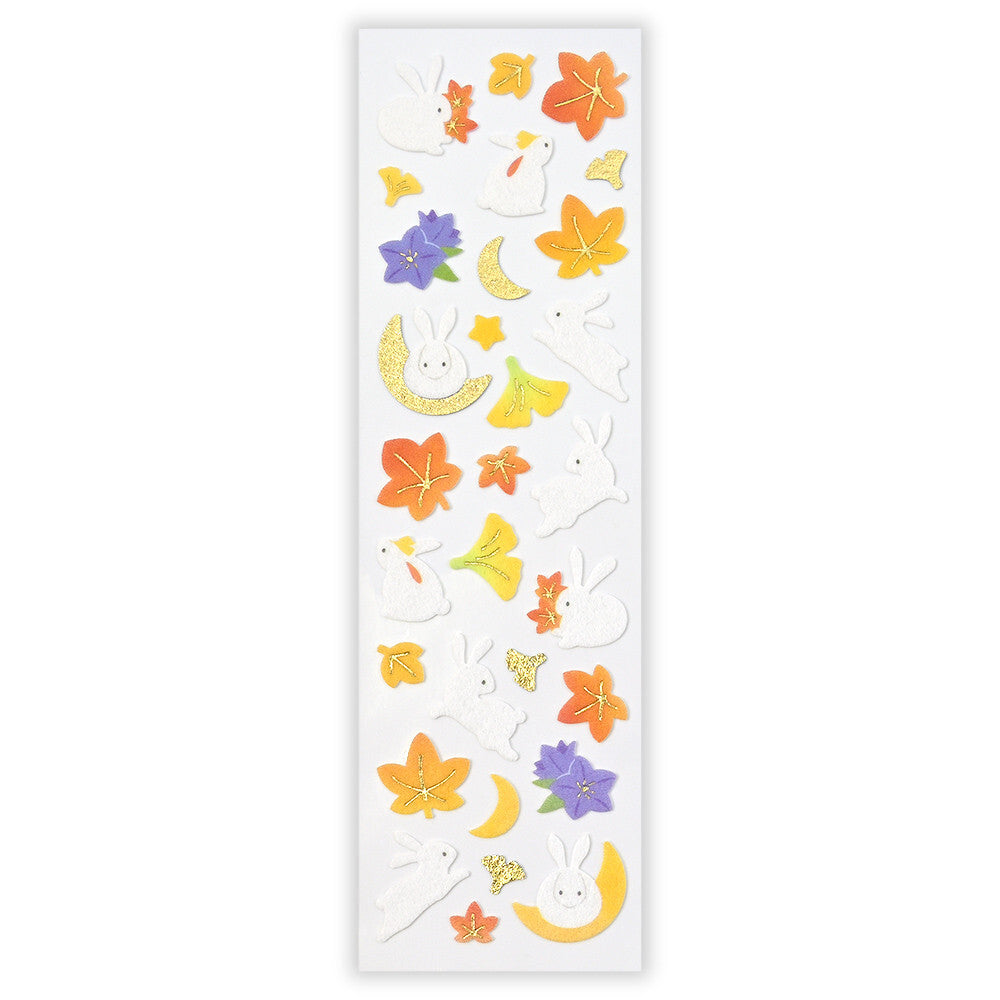 Autumn Limited Japanese-Style Stickers - Autumn Colors - Moon Rabbit