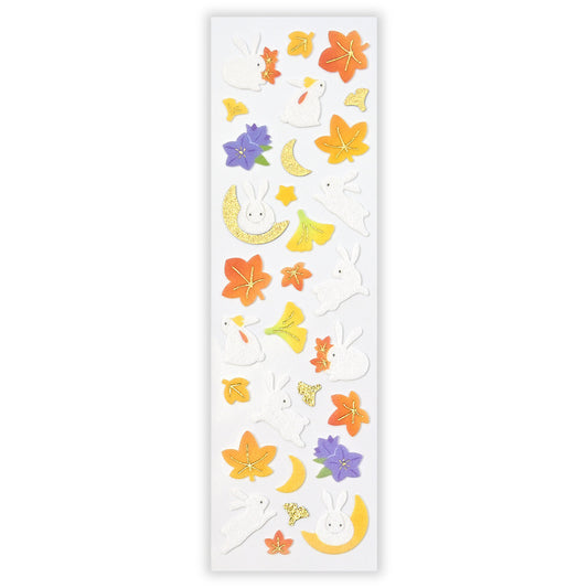 Autumn Limited Japanese-Style Stickers - Autumn Colors - Moon Rabbit