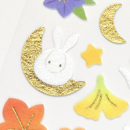 Autumn Limited Japanese-Style Stickers - Autumn Colors - Moon Rabbit