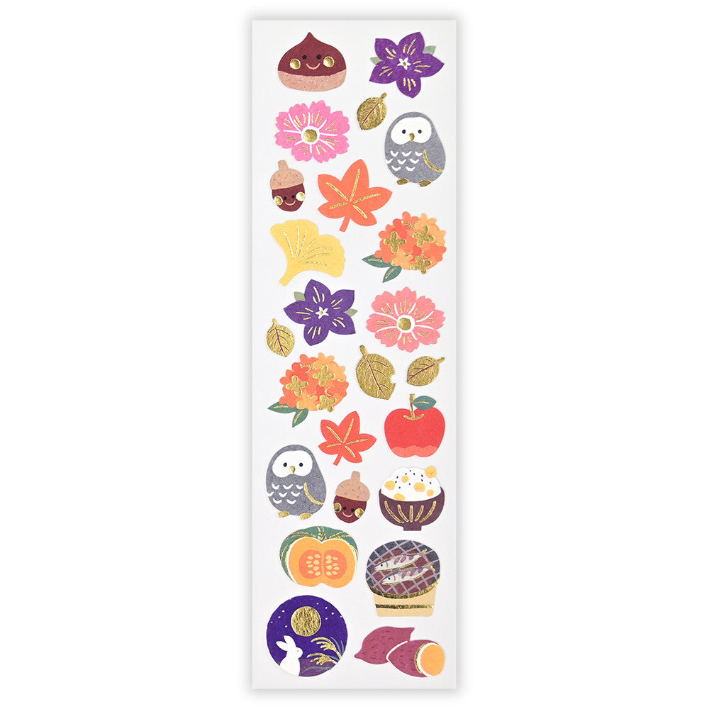 Autumn Limited Japanese-Style Stickers - Autumn Colors - Autumn Fun