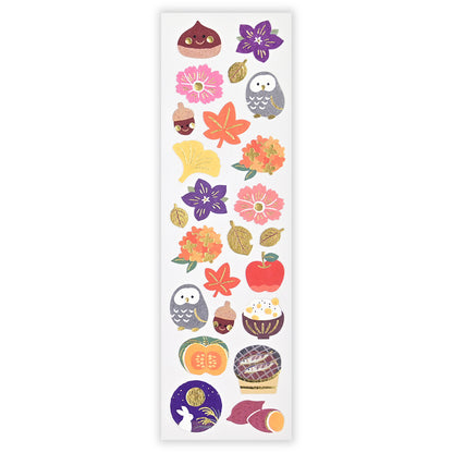 Autumn Limited Japanese-Style Stickers - Autumn Colors - Autumn Fun