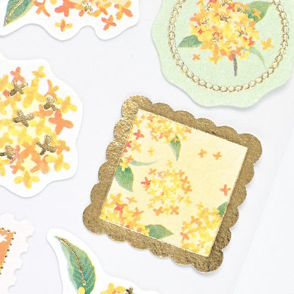 Autumn Limited Japanese-Style Stickers - Autumn Colors - Osmanthus