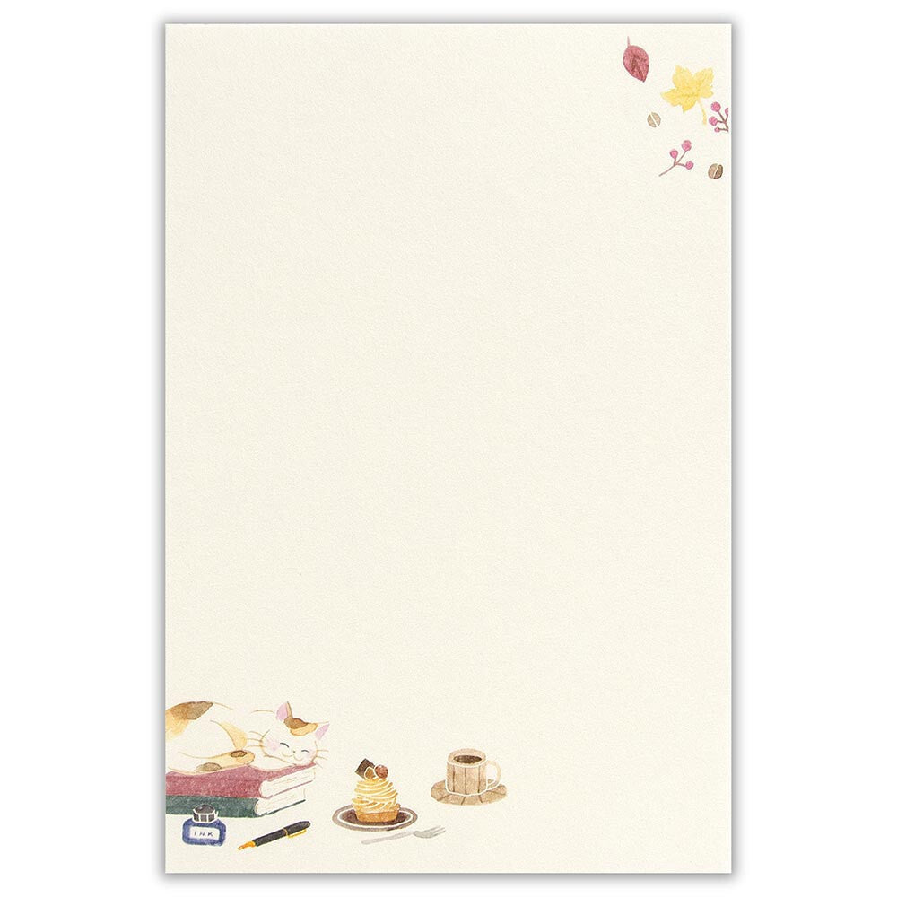Autumn Limited Series - Nekorobi Illustrated Stationery Pad - Fun Autumn