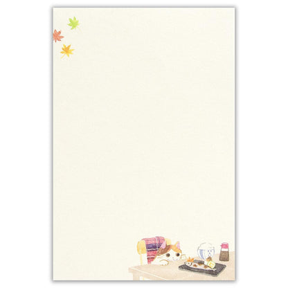 Autumn Limited Series - Nekorobi Illustrated Stationery Pad - Fun Autumn