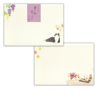 Autumn Limited Series - Nekorobi Illustrated Envelopes - Fun Autumn