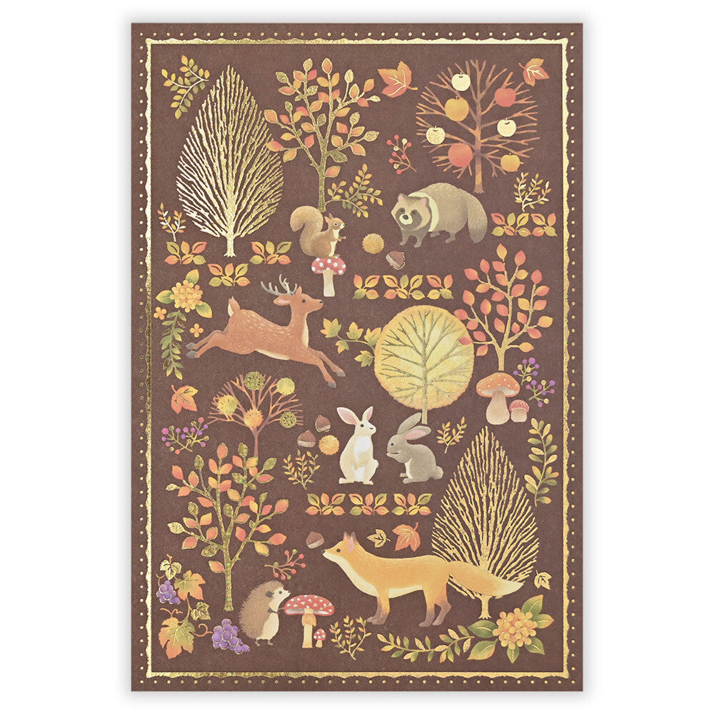 Autumn Limited Foil-Stamped Postcard - Forest