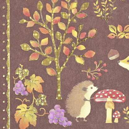 Autumn Limited Foil-Stamped Postcard - Forest