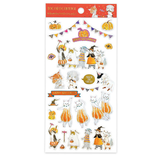 Halloween Limited - Sticker Sheet - Tocorocomugi - Pumpkin Kitty