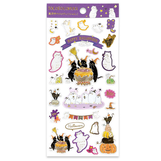 Halloween Limited - Sticker Sheet - Tocorocomugi - Ghost Kitty