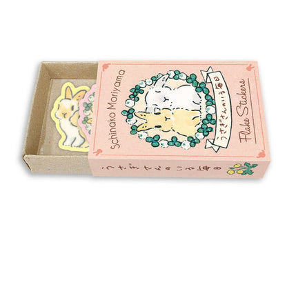 Matchbox Flake Stickers - Schinako Moriyama - Everyday Life with a Rabbit
