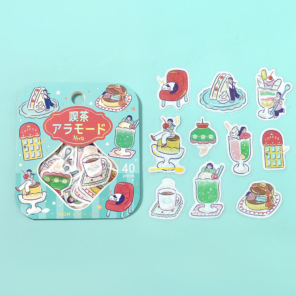 BGM - Flake Stickers - Cafe à la Mode Meets Series - Fancy Retro