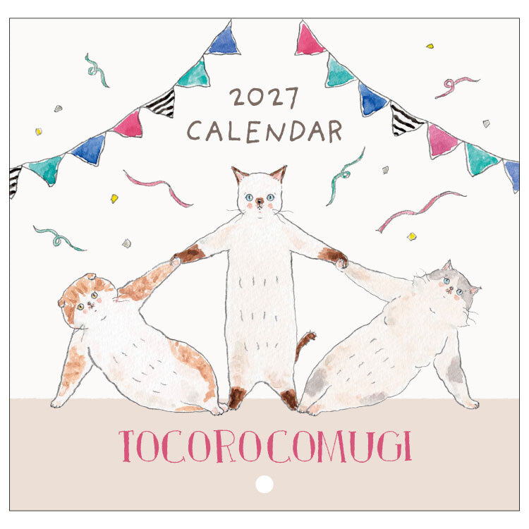 Tocorocomugi - 2027 Wall Calendar - Cats