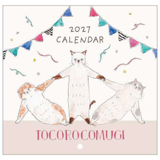 [Arriving Soon] Tocorocomugi - 2027 Wall Calendar - Cats