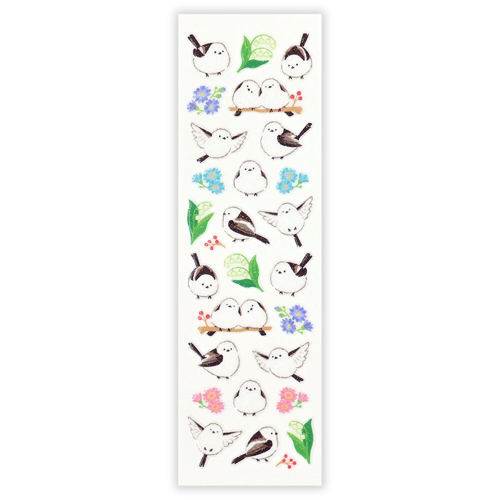 Pure Lame Seal Stickers - Long-Tailed Tit / Shima Enaga