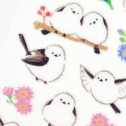 Pure Lame Seal Stickers - Long-Tailed Tit / Shima Enaga