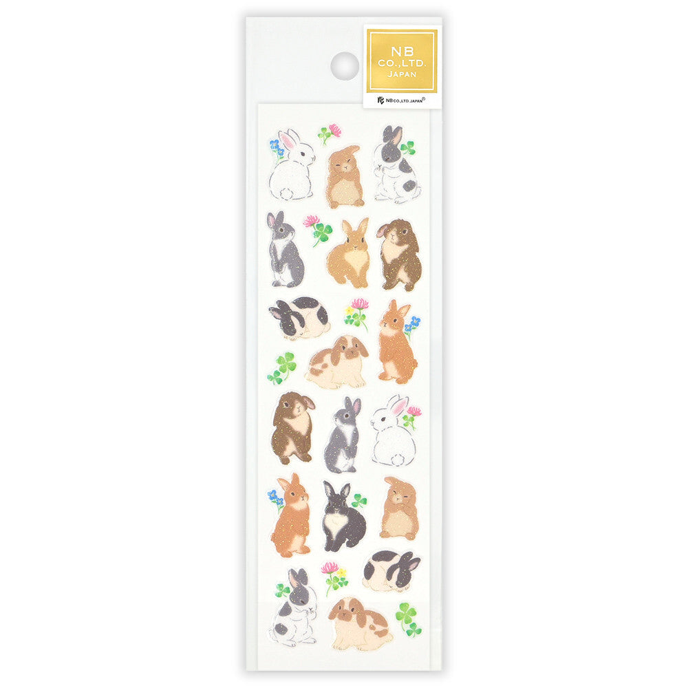 Pure Lame Seal Stickers - Wildflowers and Rabbits