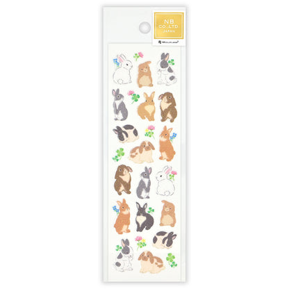Pure Lame Seal Stickers - Wildflowers and Rabbits
