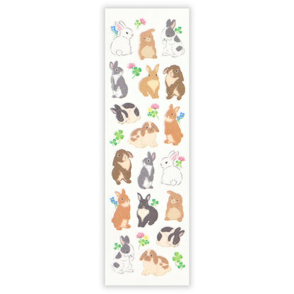 Pure Lame Seal Stickers - Wildflowers and Rabbits
