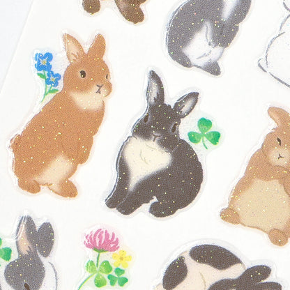 Pure Lame Seal Stickers - Wildflowers and Rabbits