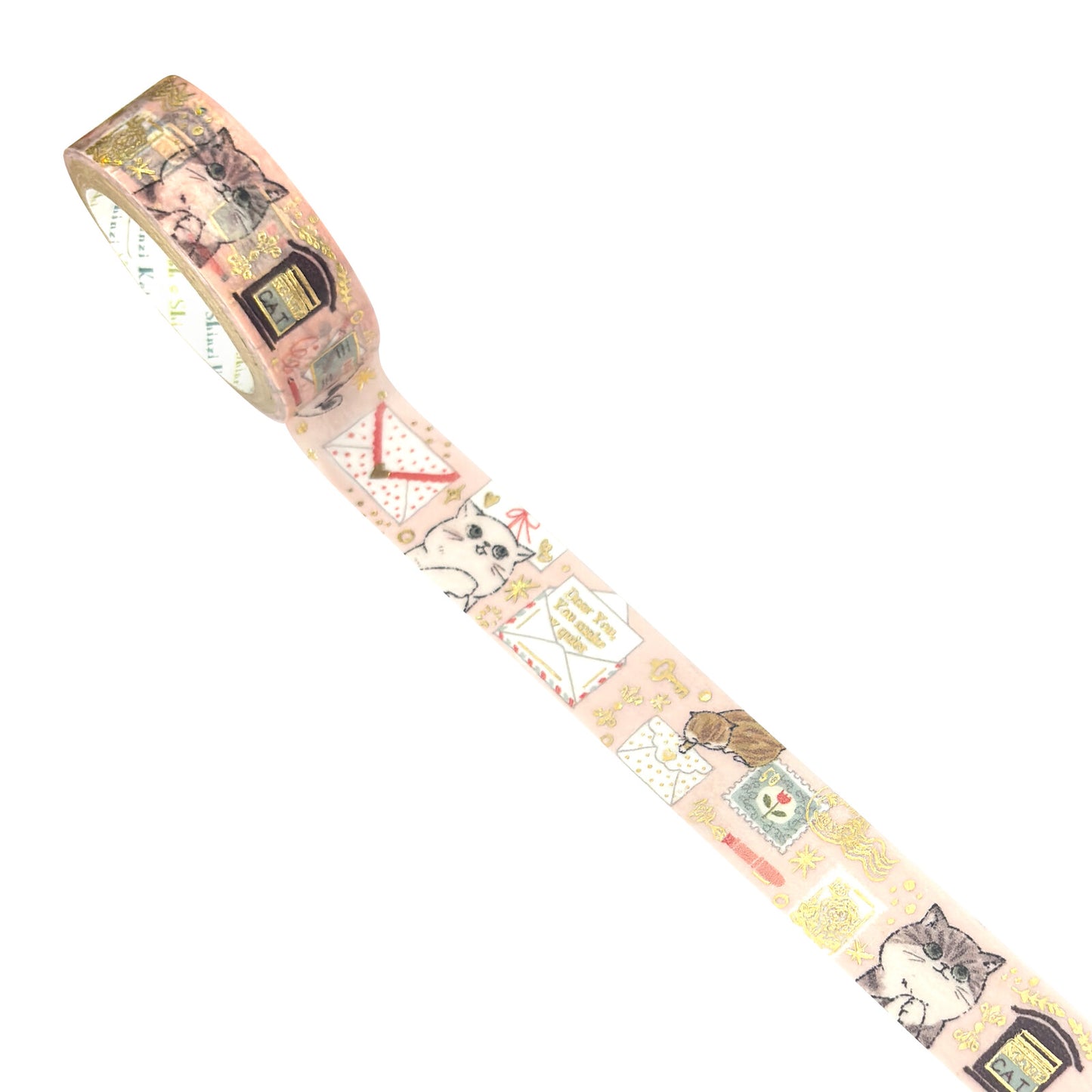 SEAL-DO Shinzi Katoh - Sparkling Washi Tape - My Dear Cats -  Letter Cat
