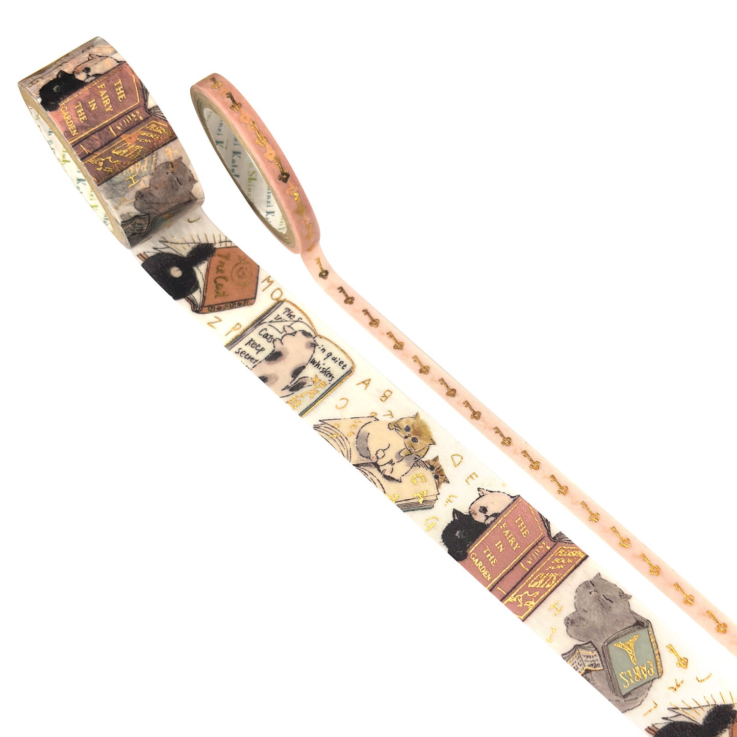 SEAL-DO Shinzi Katoh - Sparkling Washi Tape Set - My Dear Cats - Reading Cat