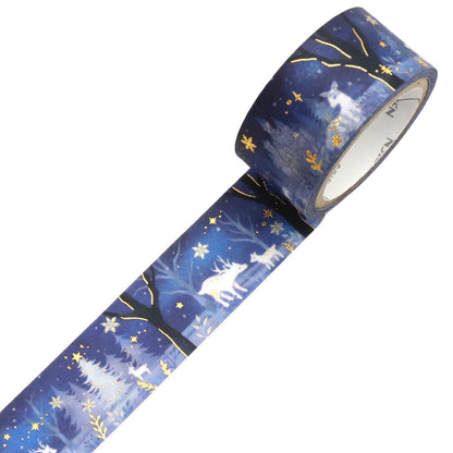 SAIEN - Limited Winter Edition 20mm Foil-Stamped Washi Tape - Silent Night