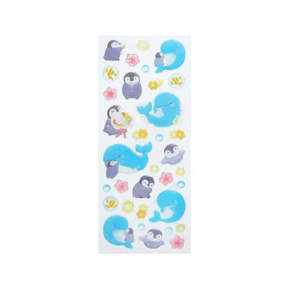 Asano Yoshida - Drop Stickers - Whale, Penguin, and Bouquet