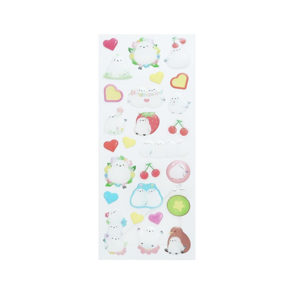 Asano Yoshida - Drop Stickers - Shima Eniga (Snow Fairy) and Fruit