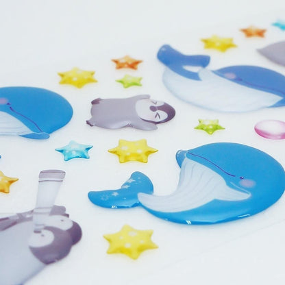 Asano Yoshida - Drop Stickers - Whales and Stars