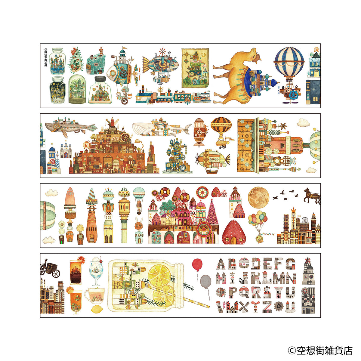 Komamono Lab x Fantasy Town General Store - Clear Sticker Tape Roll