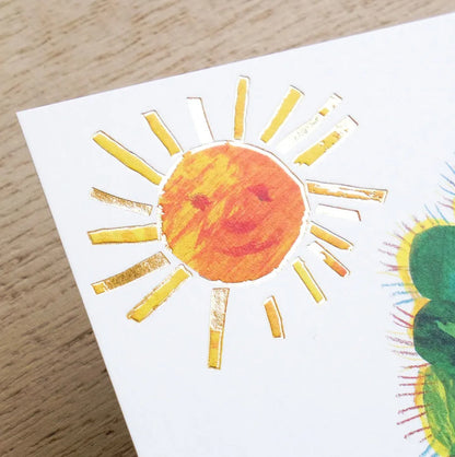 Cozyca - Foil-stamped Postcard - Eric Carle - The Very Hungry Caterpillar