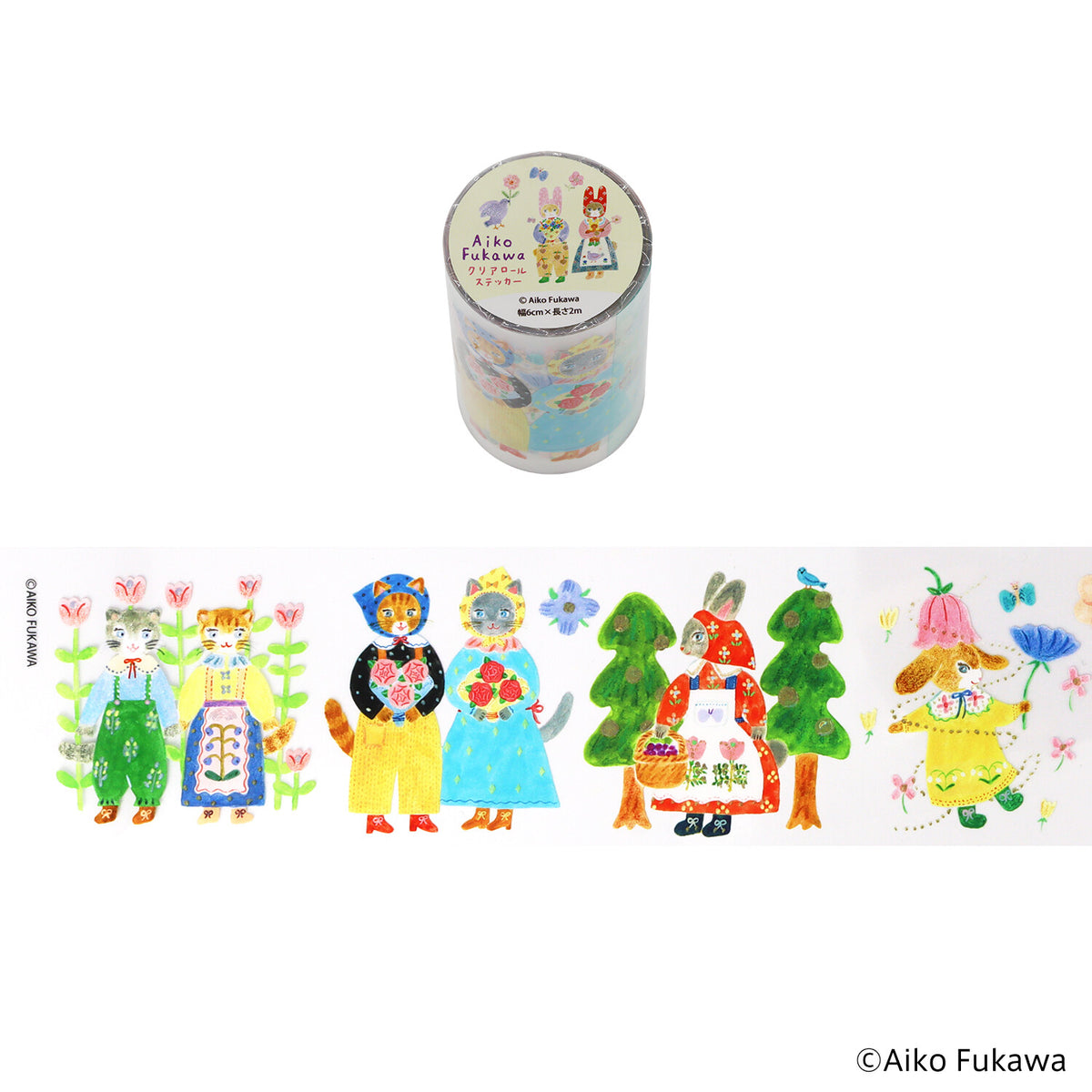 Komamono Lab x Aiko Fukawa - Clear Sticker Tape Roll