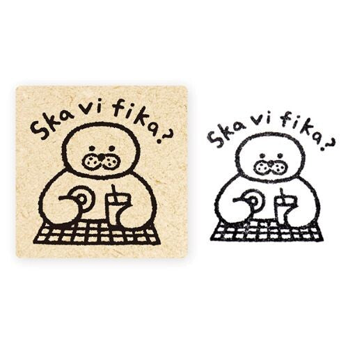 Cozyca - Rubber Stamp - Mariko Fukuoka - "Want to have tea?"