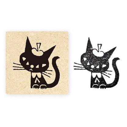 Cozyca - Rubber Stamp - Black Cat Robin - Prim and Proper