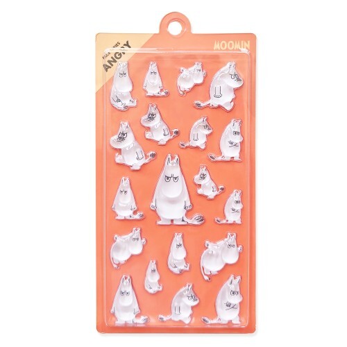 World Craft x Moomin - Moomin Face 3D Clear Stickers - Angry