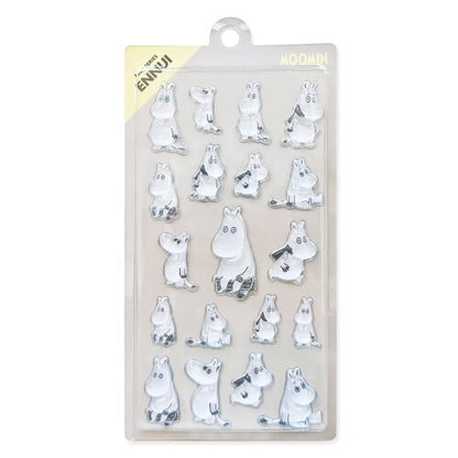 World Craft x Moomin - Moomin Face 3D Clear Stickers - Ennui
