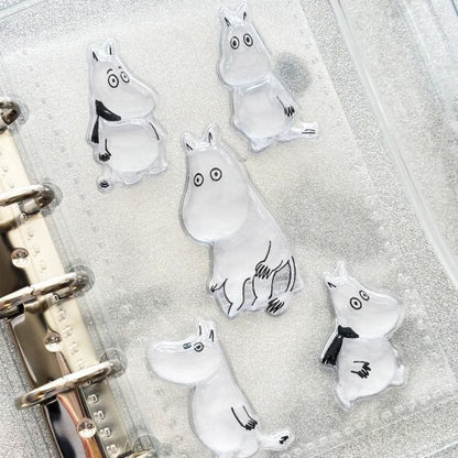 World Craft x Moomin - Moomin Face 3D Clear Stickers - Ennui