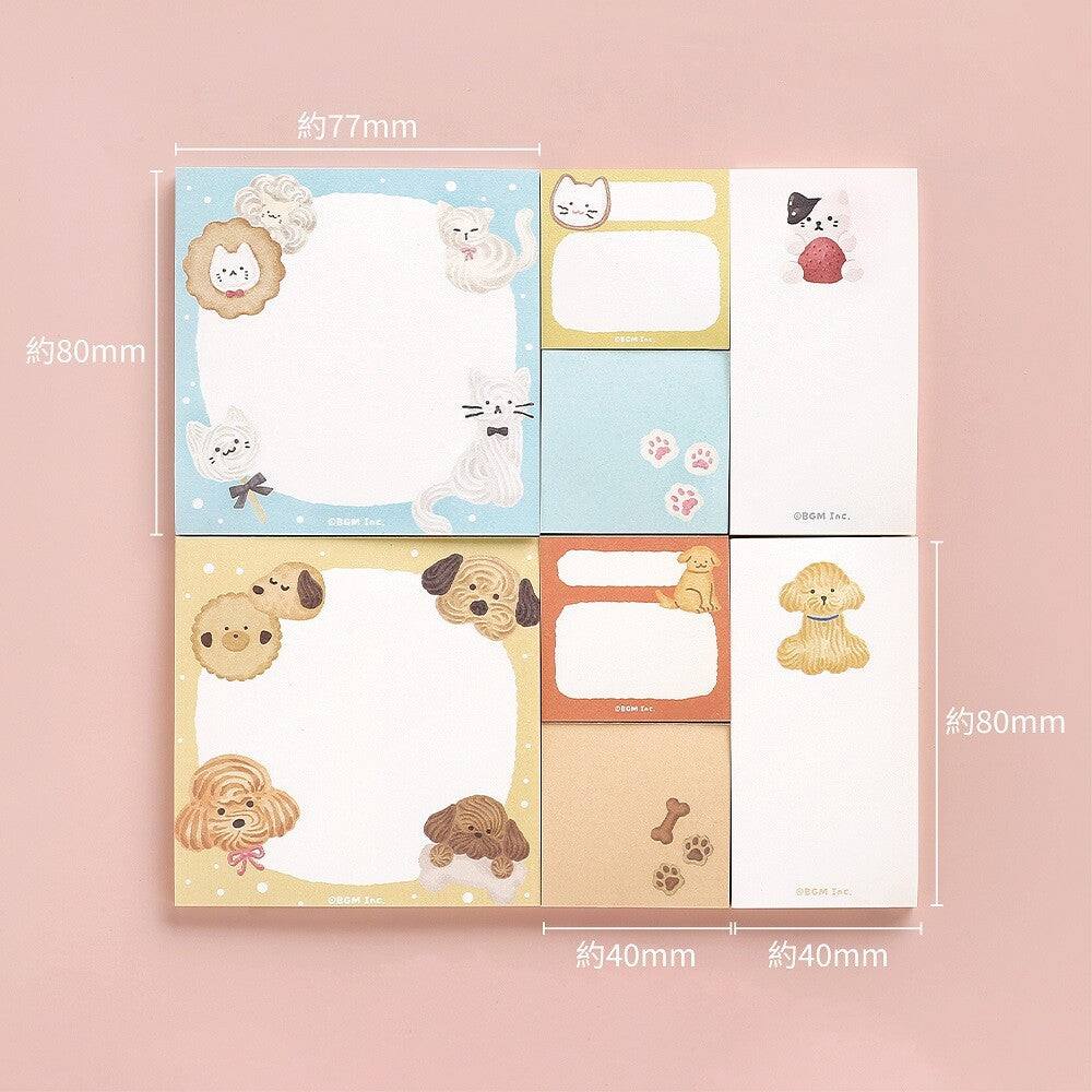 BGM - Memono Memo Pad Set - Fluffy Animals